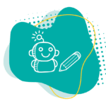 Pictogramme_le crayon dessine un personnage robot_illustration