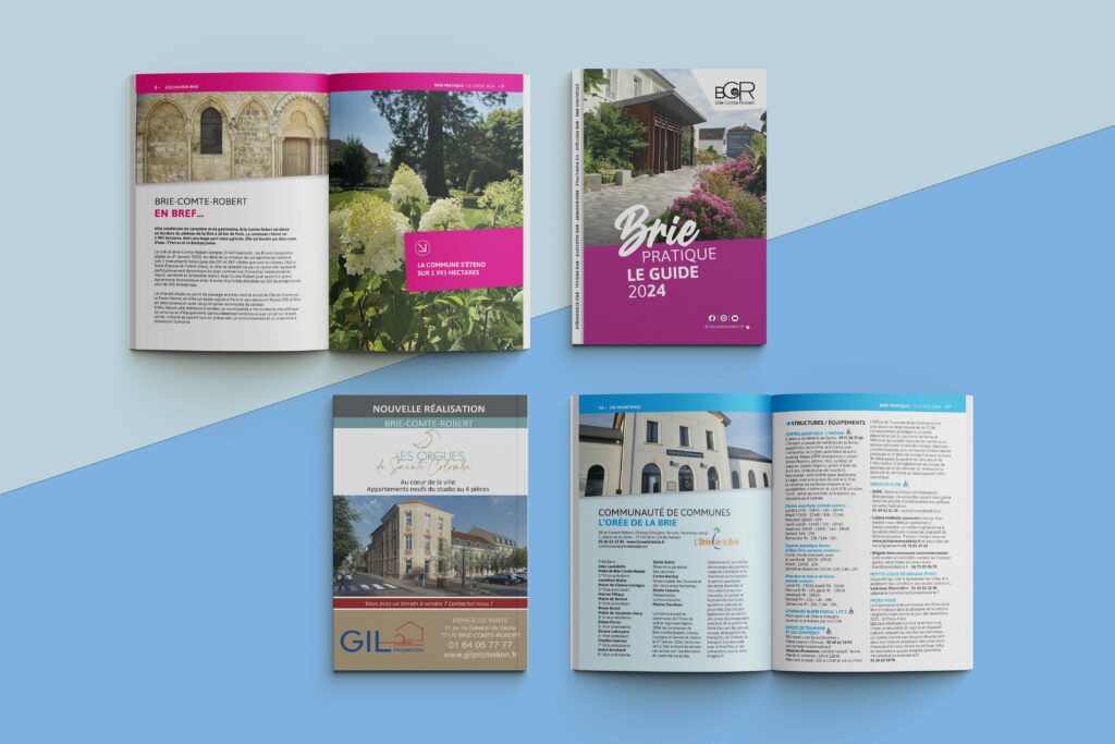 Mockup du guide pour la commune de Brie Comte Robert 2024.