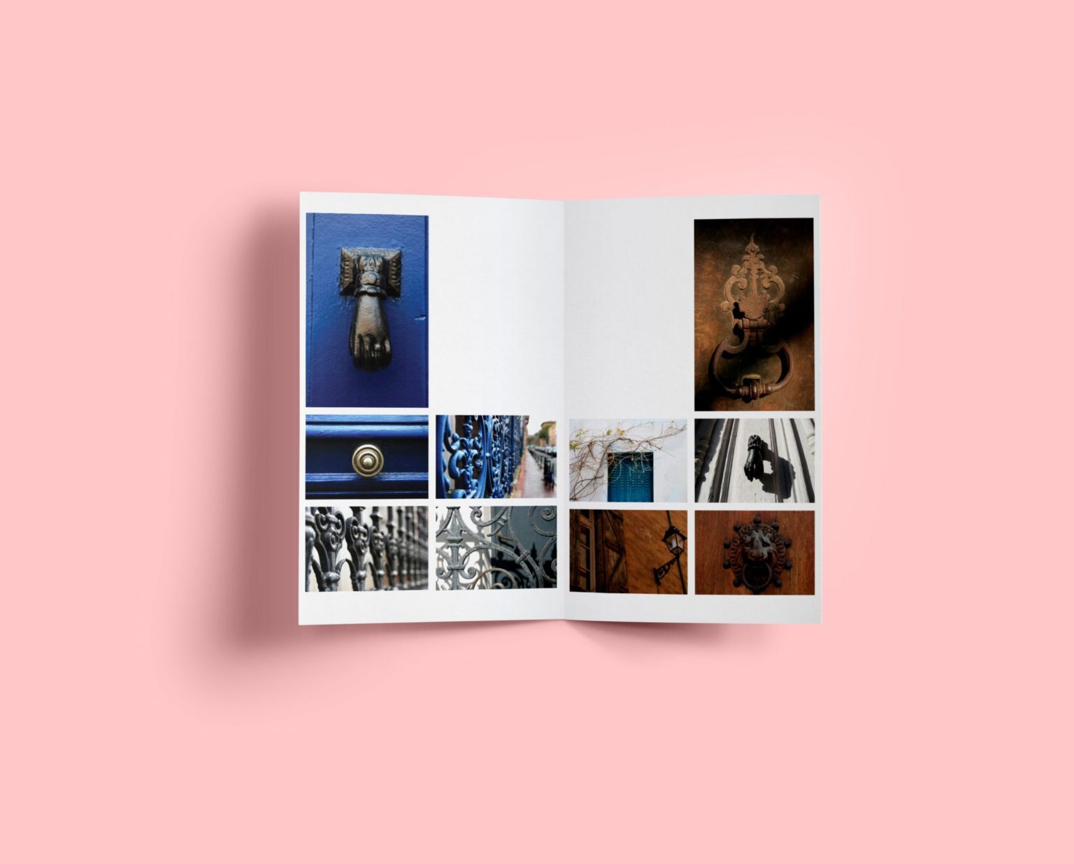 Sujet été 2020. Page intérieure de la brochure "la ville a mon image" pour l’association voyager en images. Sur le chapitre "Les petits détails dans la ville"
