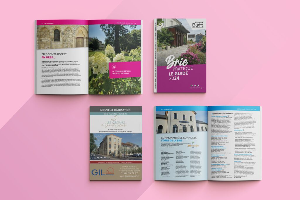 Mockup du guide pour la commune de Brie Comte Robert 2024.