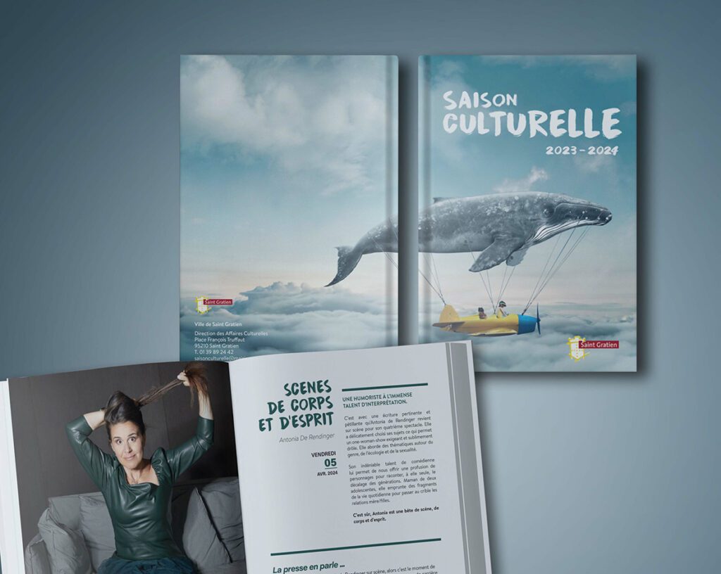 Mockup de l'agenda culturel pour la commune de Saint Gratien 2023/2024.